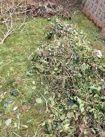 Clearance of surplus garden waste